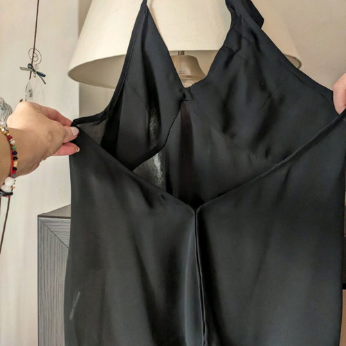 Sisley top like new, black, backless and semi-transparent