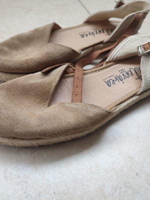 Espadrilles Mediterranean leather size 38 like new beige