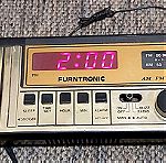  Vintage ( δεκ. 80 ) Retro Bed Clock Furntronic Am Fm Clock Radio Model F206