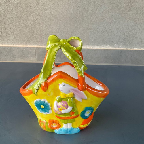 Vicko Easter Ceramic Colorful Basket new condition