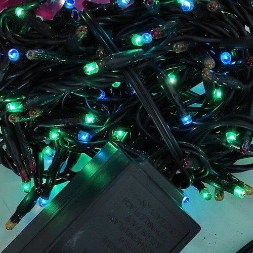 Colored string lights green cable 180 pieces new