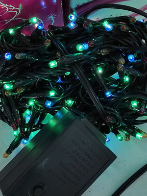 Colored string lights green cable 180 pieces new