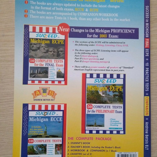Succeed in ECPE Michigan 2 Teacher's Books new