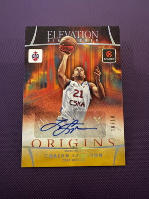2025-26 Origins EuroLeague Trajan Langdon Gold Elevation Signatures card like new