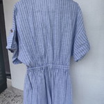 Zara striped linen blend playsuit jumpsuit, small, boho chic