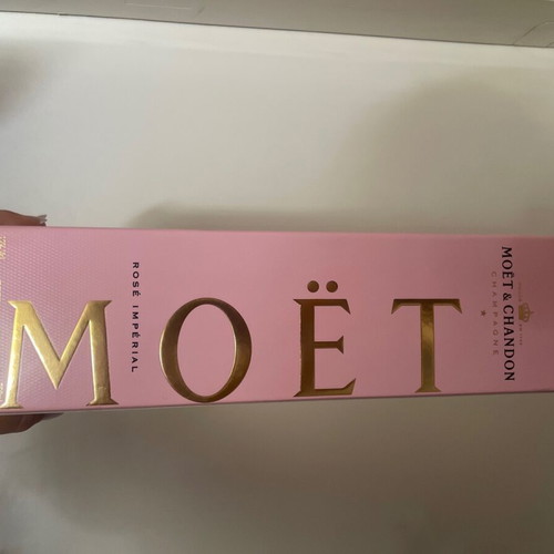 Moet pink champagne paper box