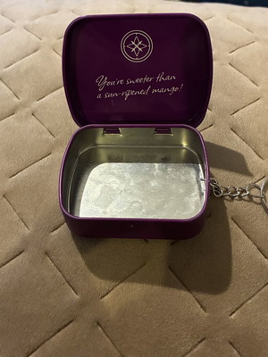 Keychain with Compass Mints Box handmade