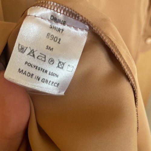 Arpyes shirt S/M new, beige, satin texture