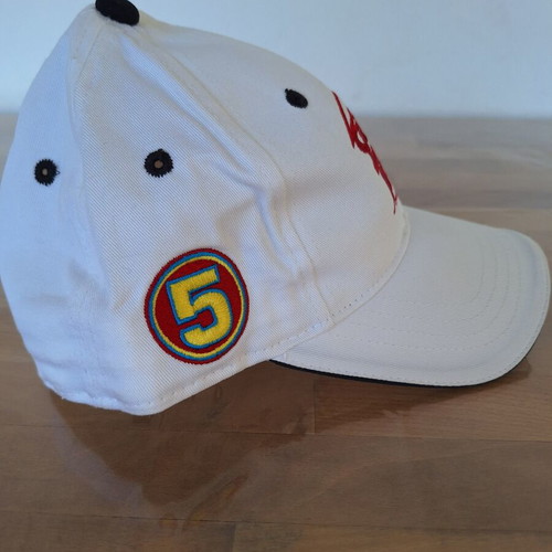 White Speed Racer baseball cap with red logo