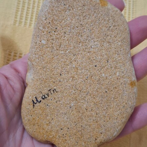 Stone with Detailed Donald Painting Handmade