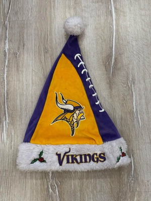 NFL Minnesota Vikings Holiday Christmas Santa Hat like new