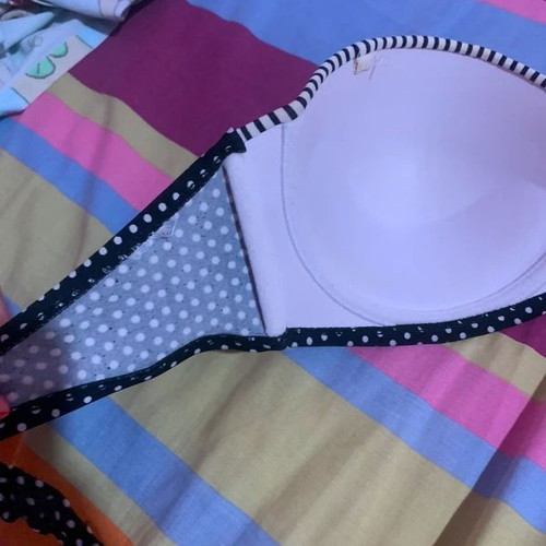 Bikini tops set size M like new, pink and blue
