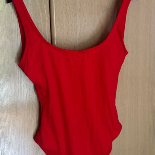 Miss Crool red one-piece swimsuit new, size small