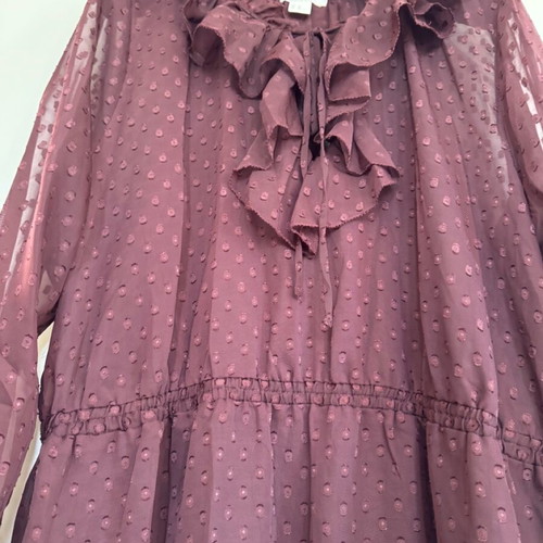 Midi chiffon dress H&M like new, burgundy