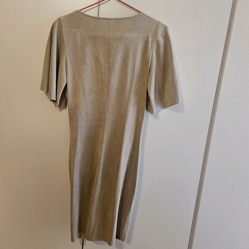 Φόρεμα Zara Basic μπεζ σαν καινούργιο με ντραπέ σχέδιο