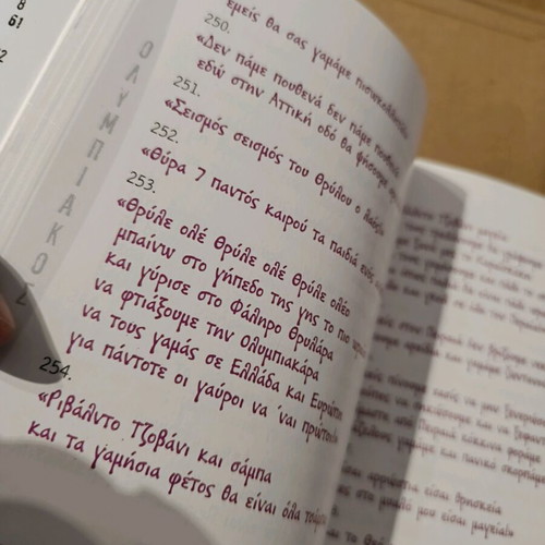 Βιβλίο με συνθήματα ποδοσφαιρικών ομάδων σαν καινούργιο