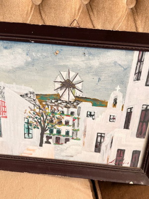Painting of Island Theme in Wooden Frame used