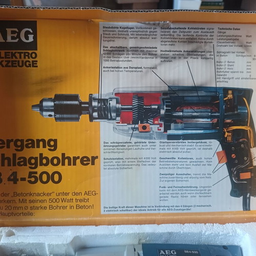 AEG SB 4-500 Professional Drill like new, 4 speeds, Made in West Germany
