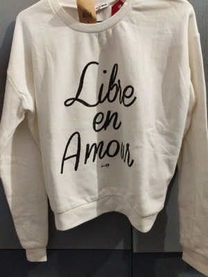 Girls' sweatshirt new, size M, white