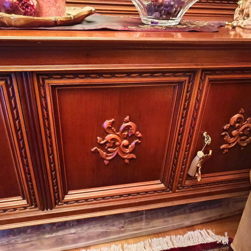 Buffet used walnut wood with handmade carvings
