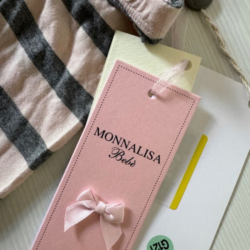 Monnalisa baby striped cotton leggings 3 months new