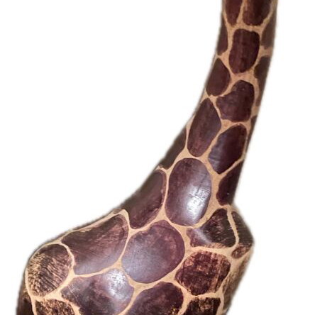 Giraffe decorative handmade wooden new, height 23 cm
