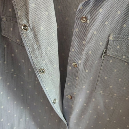 Levi's polka dot shirt like new, cotton, white and turquoise