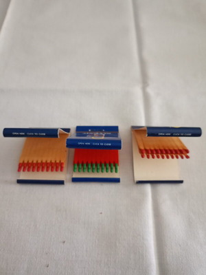 Vintage Olympic Airways matchbooks, set of 3, unstruck
