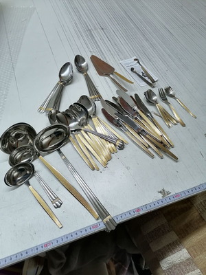SBS Gold-Plated Kitchen Cutlery Set New, Stainless Steel 18-10