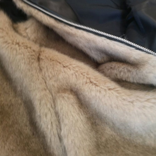 Zara fur vest like new, beige, size M