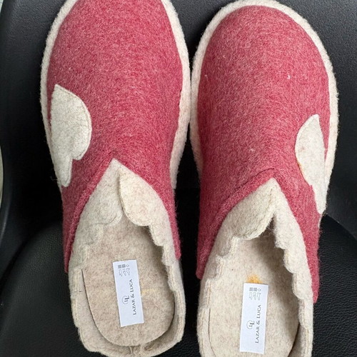 Lazar & Luca felt slipper new, size 38, beige pink