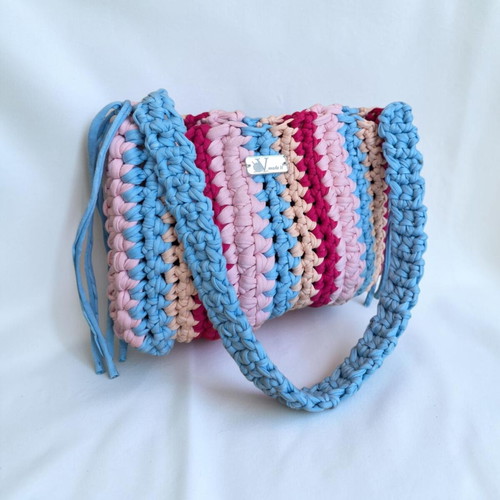 Handmade multicolor shoulder bag, new