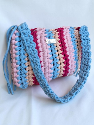 Handmade multicolor shoulder bag, new