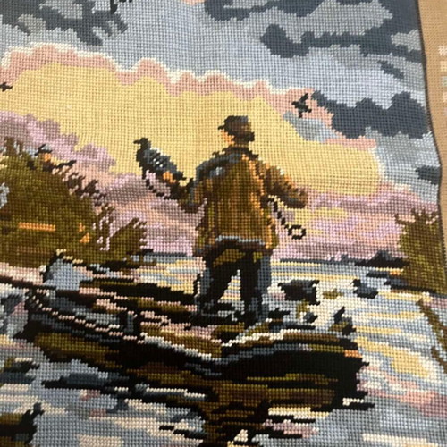 Handmade textile painting like new, 0.50x0.35 m