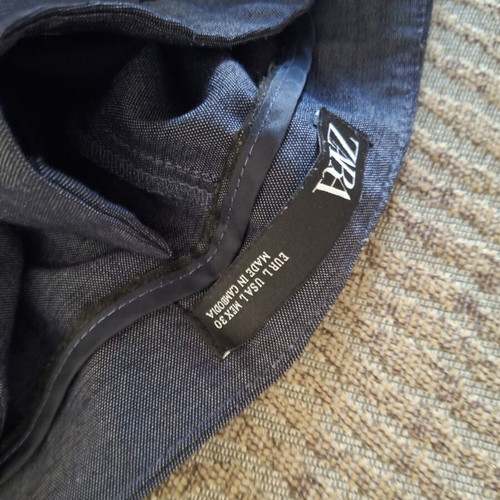 Zara pants navy summer fabric size L like new