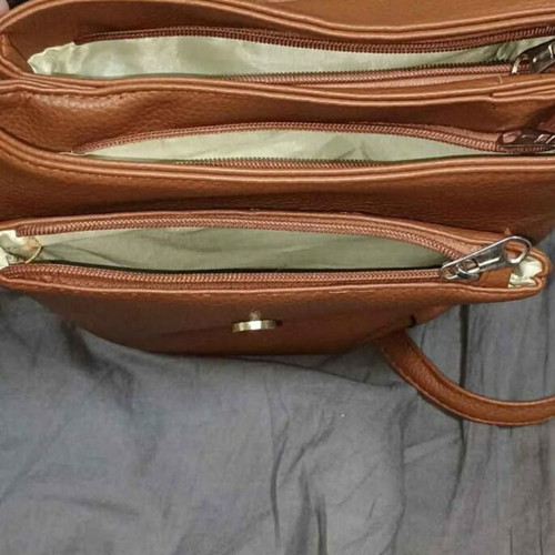 Women's backpack bag, brown