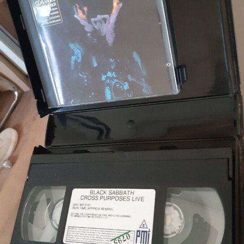 Black Sabbath Cross Purposes Live box set like new with VHS and CD