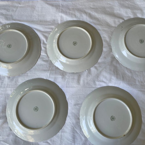 Kahla porcelain plates used, pack of 5, vintage