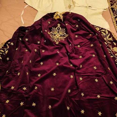 Complete Handmade Embroidered Priestly Vestment Like New