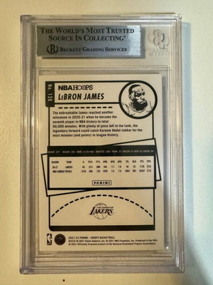 Κάρτα 2021-22 Panini Hoops Lebron James Red Explosion καινούργια