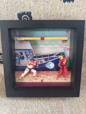 Street Fighter Ryu vs Ken Hadoken 2D-3D picture frame
