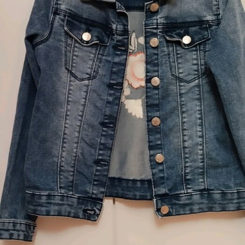 Denim jacket for girl age 8 like new, Orchestra with embroidery