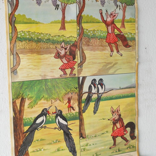 Old school map used «The Fox and the Grapes»
