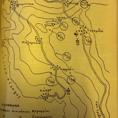 Map of 4th August 1944 operations in Paramythia area used