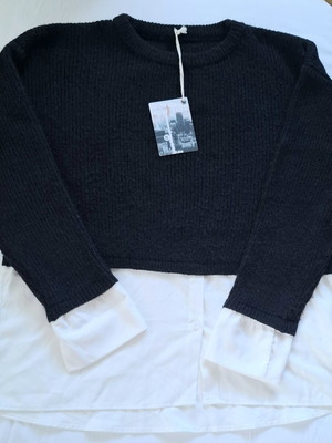New Yorker Sweater with Integrated Shirt Sz XL/16 New