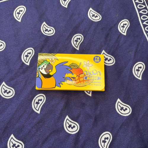 Moon Mango transparent rolling papers with mango flavor 50 leaves 78mm new