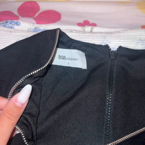 BSB Mini Dress Like New With Zipper Details Black Size S