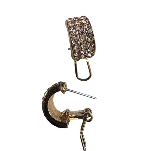 Vintage earrings like new, gold plated with stones