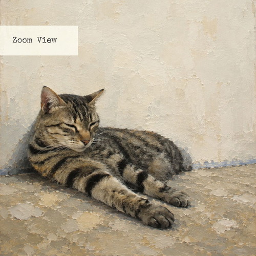 Set of 2 Tiger Cat Prints 10x15 with Black Frame