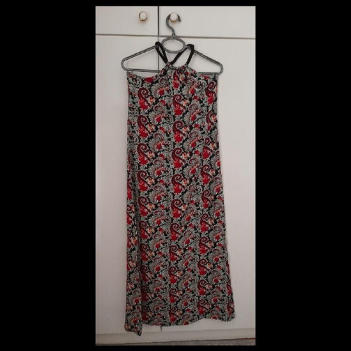Emprime dress with neck tie and open back like new, size L